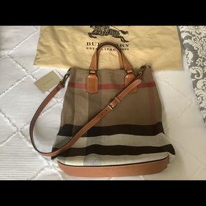 Burberry Medium Canvas Tote Bag